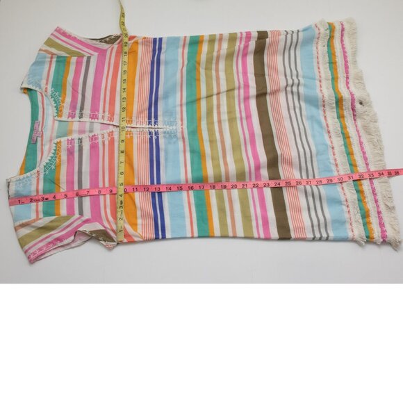 Calypso St. Barth Biding Grange Dress Embellished Cotton Multicolor Size Large - Picture 6 of 6